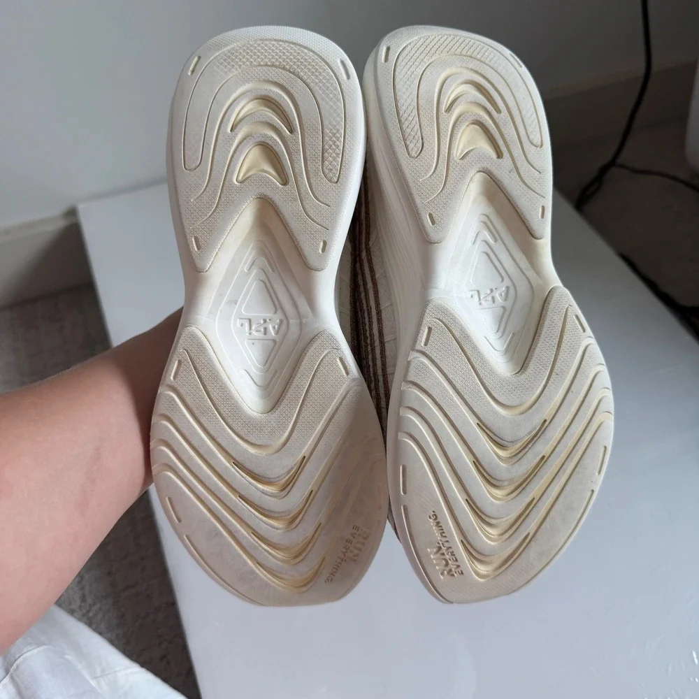APL Womens Cream and Brown Sneakers